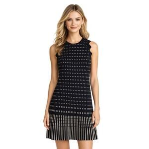 Ted Baker Relioa Black Jacquard Knit Mini Dress Gold Print Size 4 ( Ted Size 1)